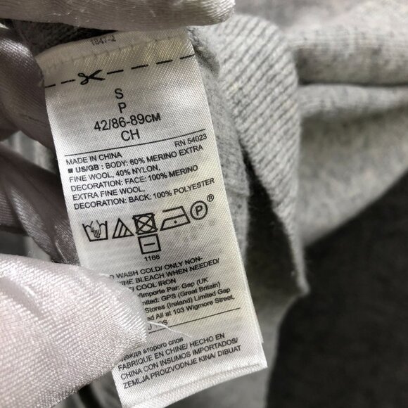 Banana Republic Italian Merino Wool Stretch Sweater Womens S Gray C'est La Vie - Picture 8 of 8